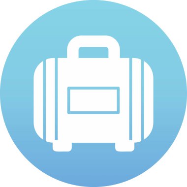 Bavul web simgesi, vektör çizim