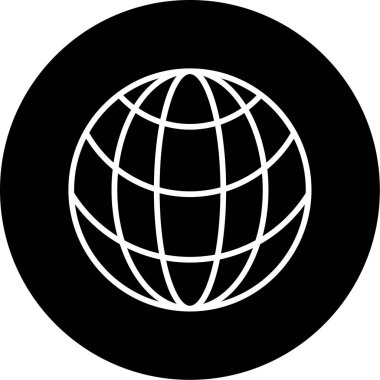 Küre. Web simgesi basit illüstrasyon 