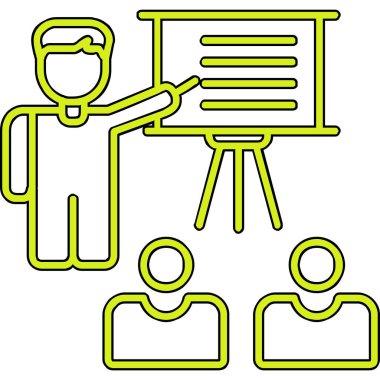 personel eğitim simgesi, vektör illüstrasyonu basit tasarım