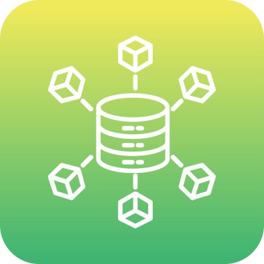 Büyük Veri vektör simgesi, basit illüstrasyon                  