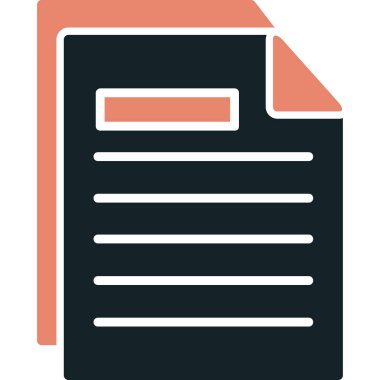 Belge. Web simgesi basit illüstrasyon