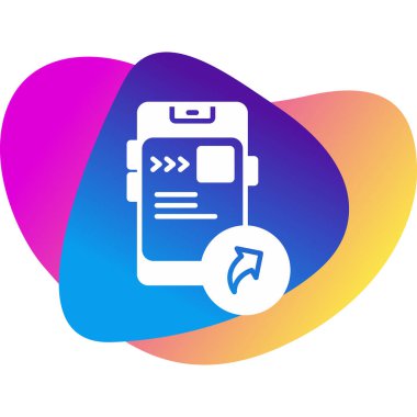 İleri simgesinin vektör illüstrasyonu  