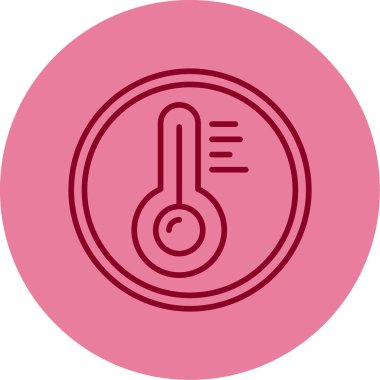 Termometre. Web simgesi basit illüstrasyon 