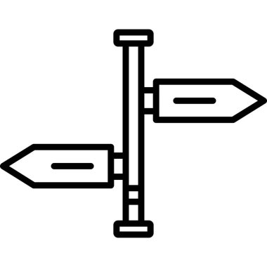 Yol tabelası. Web simgesi basit illüstrasyon