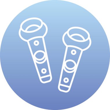 VR kontrolörleri. Web simgesi basit illüstrasyon