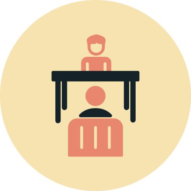 İş Görüşmesi modern simgesinin vektör illüstrasyonu        