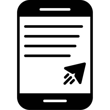 mobil ileti simgesi, vektör illüstrasyonu basit tasarım