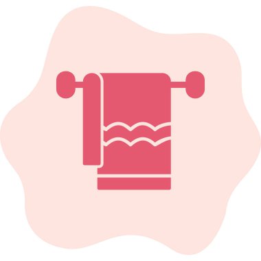 Havlu ağ simgesi, vektör illüstrasyonu 