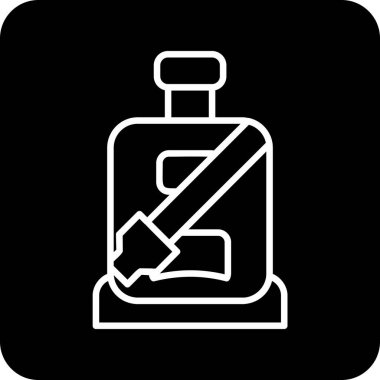 Araba koltuğu. Web simgesi basit illüstrasyon.