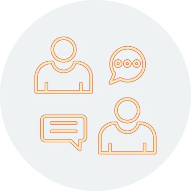 sohbet simgesi, vektör illüstrasyonu basit tasarım