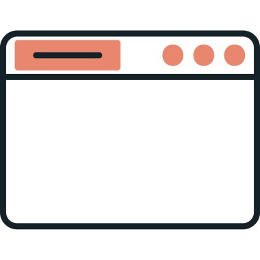 Tarayıcı. Web simgesi vektör illüstrasyonu