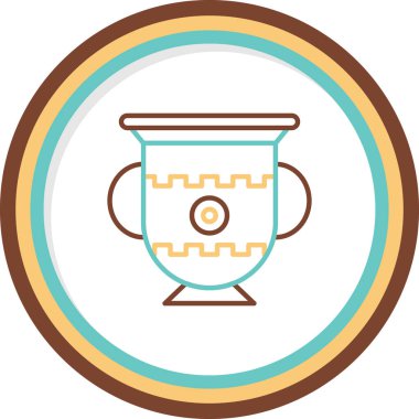 Amforo web simgesinin vektör illüstrasyonu             