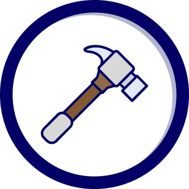 Çekiç ağı simgesi, basit vektör illüstrasyonu 