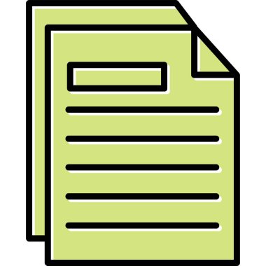 Belge. Web simgesi basit illüstrasyon