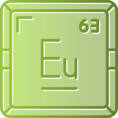 Europium modern simgesinin vektör illüstrasyonu                      