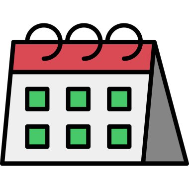 Takvim simgesi, vektör illüstrasyonu basit tasarım