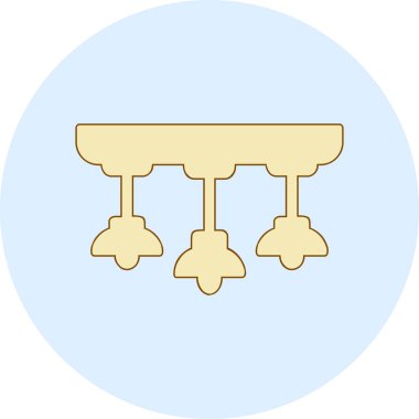 Asılı Lambalar simgesinin vektör illüstrasyonu           