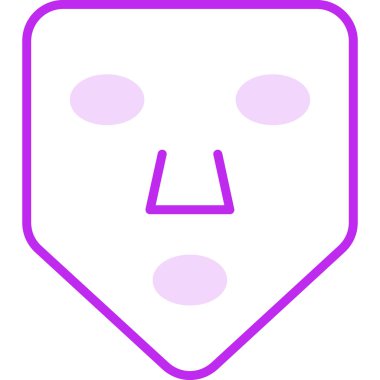 Bir maskenin vektör illüstrasyonu 