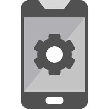Mobil Ayarlar web simgesi, vektör illüstrasyonu 