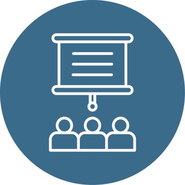 sunum simgesi, vektör illüstrasyonu 