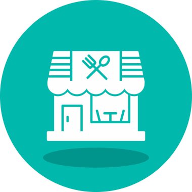 restoran simgesi web basit illüstrasyon