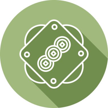 Çin sikkesi web vektör illüstrasyonu