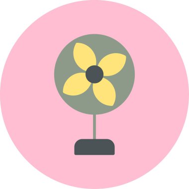 air fan simgesi, vektör illüstrasyonu basit tasarım