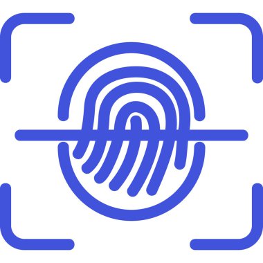 Parmak Tarayıcı Web simgesi, vektör illüstrasyonu