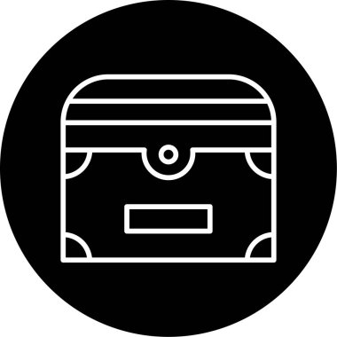 Göğüs simgesi, vektör illüstrasyonu basit tasarım