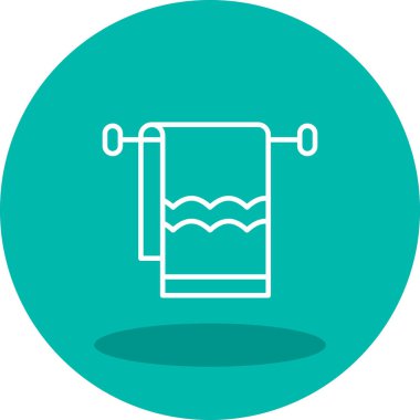 Havlu ağ simgesi, vektör illüstrasyonu 