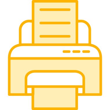 yazıcı web simgesi basit illüstrasyon 