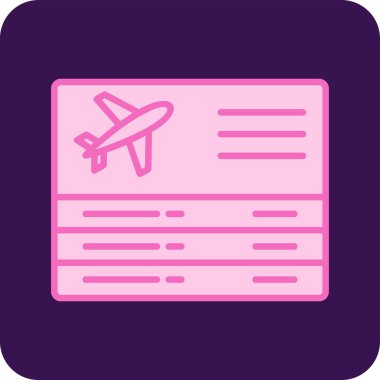 Seyahat ikonunun vektör illüstrasyonu. Ayrılışlar                   