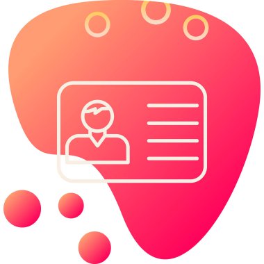 Ofis Kimliği Web simgesi, vektör illüstrasyonu