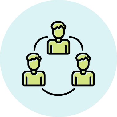 takım çalışması ikon vektör illüstrasyonu 