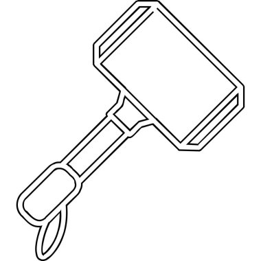 Çekiç ağı simgesi, basit vektör illüstrasyonu 