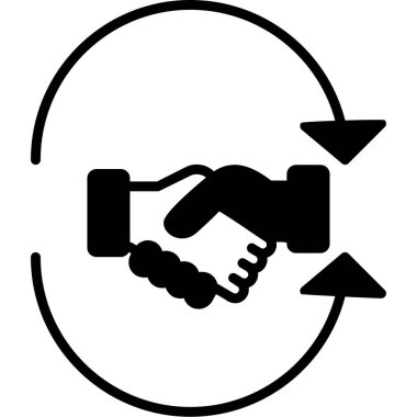 El sıkışma simgesi, vektör illüstrasyonu basit tasarım