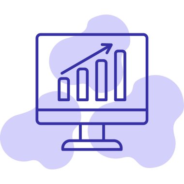Analytics icon, vector illustration simple design