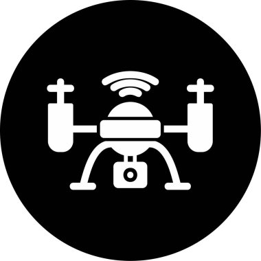 Drone simgesi vektör illüstrasyon tasarımı