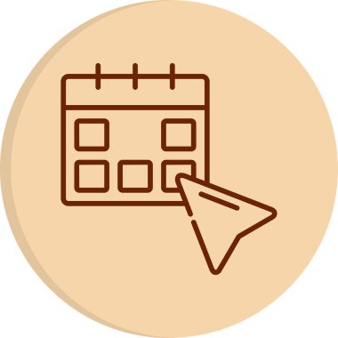 Takvimdeki harita işaretleyici simgesi. vektör illüstrasyonu 