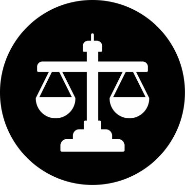 Ölçek simgesi, vektör illüstrasyonu basit tasarım