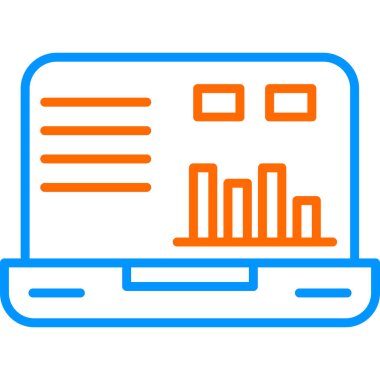 dizüstü bilgisayar simgesi, vektör illüstrasyonu basit tasarım