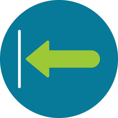 Sol ok simge vektör çizim        