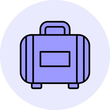 Bavul web simgesi, vektör çizim