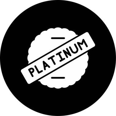 Platin Web simgesi vektör illüstrasyonu