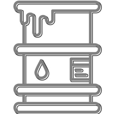 Namlu simgesi, vektör illüstrasyonu basit tasarım