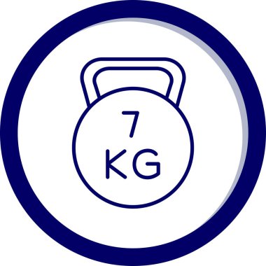 Kettlebell, ağırlık kaldırma modern simge vektörü