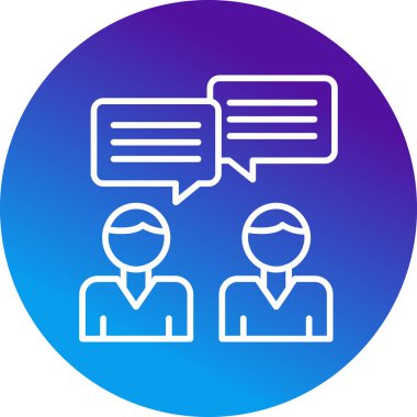 converstation simgesi, vektör illüstrasyonu basit tasarım