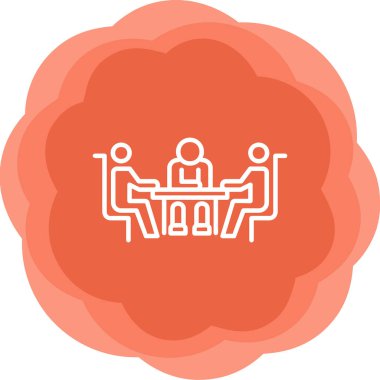 toplantı web simgesi vektör illüstrasyonu 