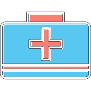 İlk yardım çantası vektör çizim 