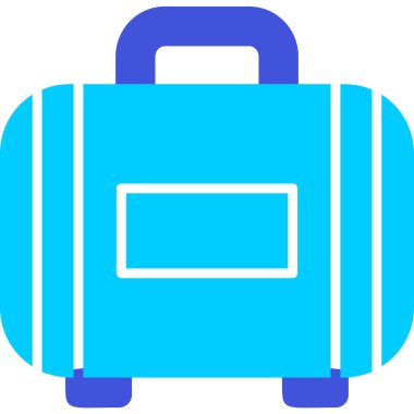 Bavul web simgesi, vektör çizim